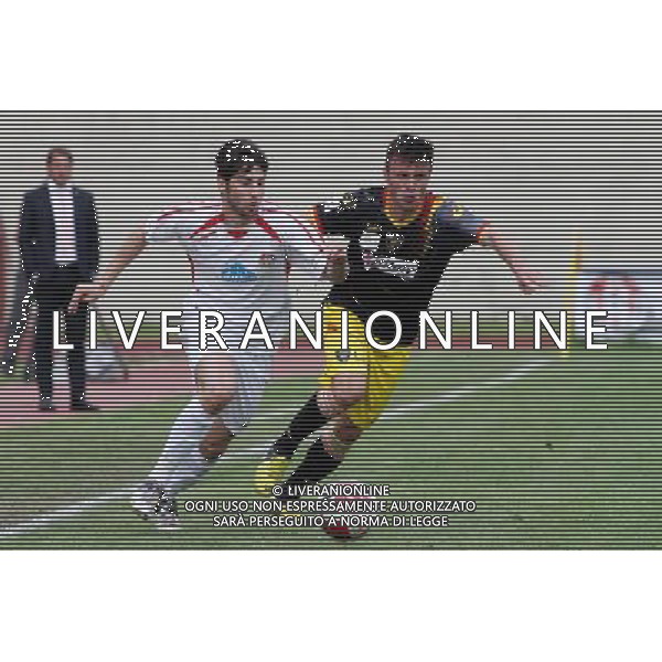 BOLZANO 28-04-2013 CAMPIONATO DIVISION LEGA PRO 2012-2013 SUDTIROL-LECCE NELLA FOTO:TURCHETTA GIANLUCA E LEDIAN MEMUSHAJ FOTO PAOLA GARBUIO/AG.ALDO LIVERANI