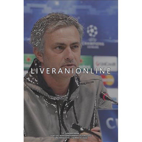 Madrid (29/04/2013).- UEFA Champion League. Rueda de prensa ofrecida por Jose Mourinho en la Ciudad Deportiva de Valdebebas. Photo: Alex Cid-Fuentes / ALFAQUI AG ALDO LIVERANI S A S ONLY ITALY