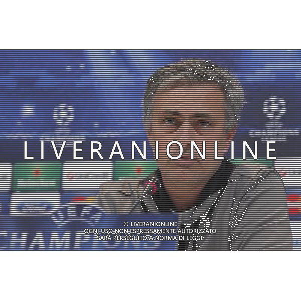 Madrid (29/04/2013).- UEFA Champion League. Rueda de prensa ofrecida por Jose Mourinho en la Ciudad Deportiva de Valdebebas. Photo: Alex Cid-Fuentes / ALFAQUI AG ALDO LIVERANI S A S ONLY ITALY