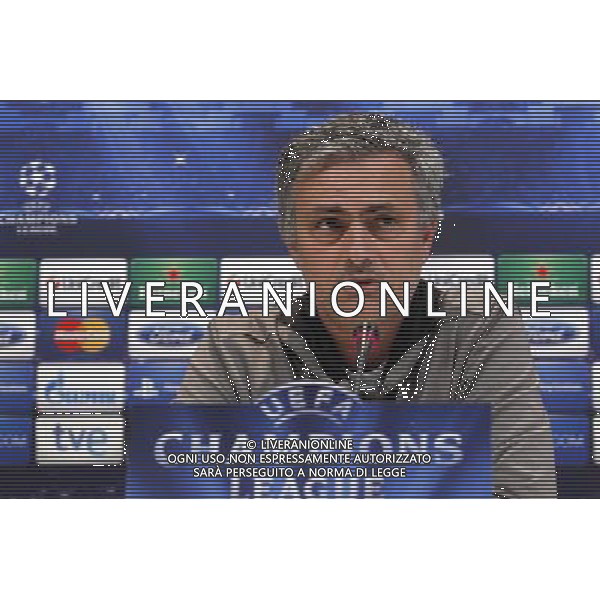 Madrid (29/04/2013).- UEFA Champion League. Rueda de prensa ofrecida por Jose Mourinho en la Ciudad Deportiva de Valdebebas. Photo: Alex Cid-Fuentes / ALFAQUI AG ALDO LIVERANI S A S ONLY ITALY