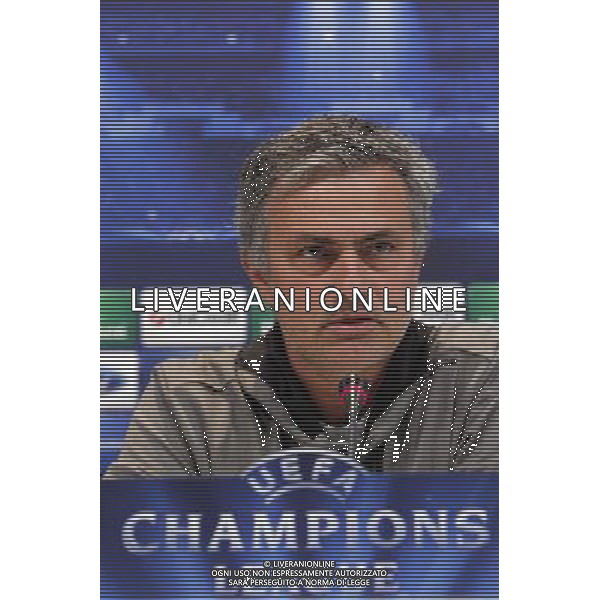 Madrid (29/04/2013).- UEFA Champion League. Rueda de prensa ofrecida por Jose Mourinho en la Ciudad Deportiva de Valdebebas. Photo: Alex Cid-Fuentes / ALFAQUI AG ALDO LIVERANI S A S ONLY ITALY