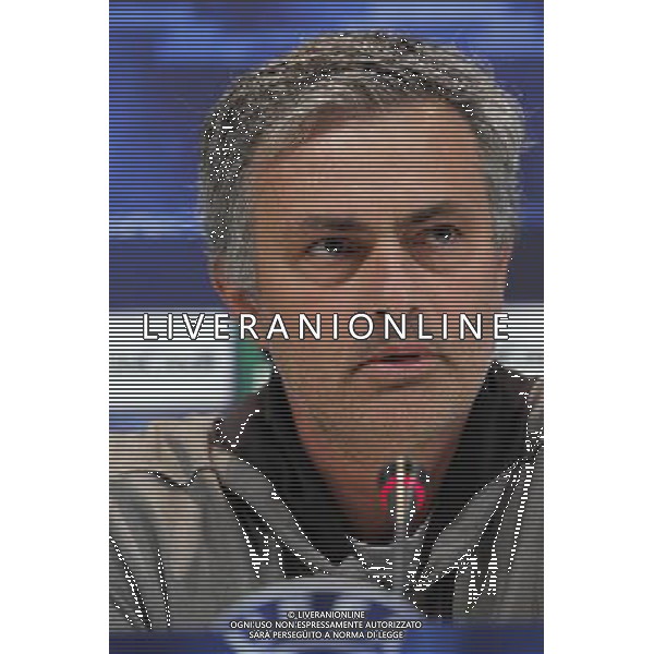 Madrid (29/04/2013).- UEFA Champion League. Rueda de prensa ofrecida por Jose Mourinho en la Ciudad Deportiva de Valdebebas. Photo: Alex Cid-Fuentes / ALFAQUI AG ALDO LIVERANI S A S ONLY ITALY