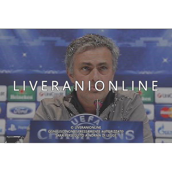 Madrid (29/04/2013).- UEFA Champion League. Rueda de prensa ofrecida por Jose Mourinho en la Ciudad Deportiva de Valdebebas. Photo: Alex Cid-Fuentes / ALFAQUI AG ALDO LIVERANI S A S ONLY ITALY