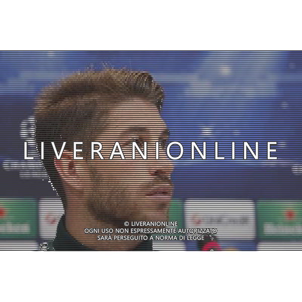 Madrid (29/04/2013).- UEFA Champion League. Rueda de prensa ofrecida por Sergio Ramos en la Ciudad Deportiva de Valdebebas. Photo: Alex Cid-Fuentes / ALFAQUI AG ALDO LIVERANI S A S ONLY ITALY