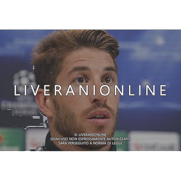 Madrid (29/04/2013).- UEFA Champion League. Rueda de prensa ofrecida por Sergio Ramos en la Ciudad Deportiva de Valdebebas. Photo: Alex Cid-Fuentes / ALFAQUI AG ALDO LIVERANI S A S ONLY ITALY