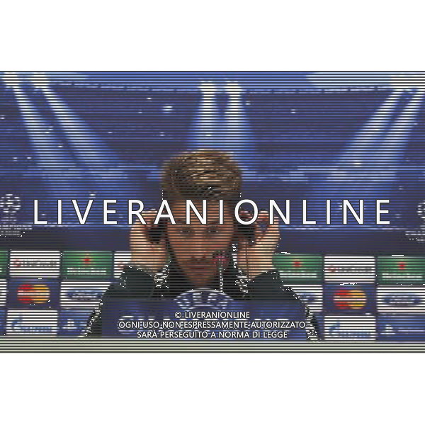 Madrid (29/04/2013).- UEFA Champion League. Rueda de prensa ofrecida por Sergio Ramos en la Ciudad Deportiva de Valdebebas. Photo: Alex Cid-Fuentes / ALFAQUI AG ALDO LIVERANI S A S ONLY ITALY