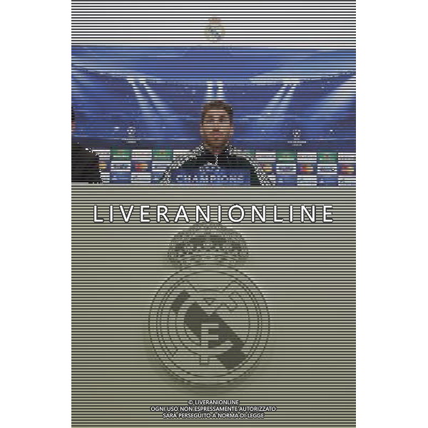 Madrid (29/04/2013).- UEFA Champion League. Rueda de prensa ofrecida por Sergio Ramos en la Ciudad Deportiva de Valdebebas. Photo: Alex Cid-Fuentes / ALFAQUI AG ALDO LIVERANI S A S ONLY ITALY