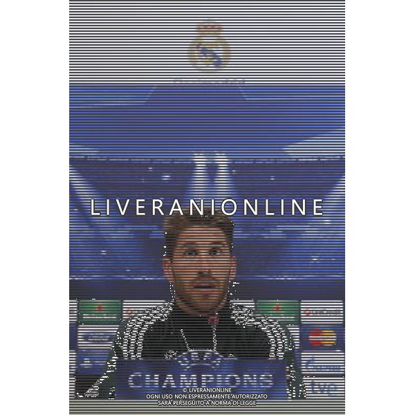 Madrid (29/04/2013).- UEFA Champion League. Rueda de prensa ofrecida por Sergio Ramos en la Ciudad Deportiva de Valdebebas. Photo: Alex Cid-Fuentes / ALFAQUI AG ALDO LIVERANI S A S ONLY ITALY