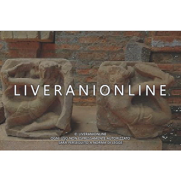 (130429) -- MY SON (VIETNAM), April 29, 2013 () -- Stoneworks exhibited in the relics of My Son Sanctuary are seen in central Vietnam, on April 29, 2013. Between the 4th and 13th centuries, a unique culture which owed its spiritual origins to Indian Hinduism developed on the coast of contemporary Vietnam. It was graphically illustrated by the remains of a series of impressive tower-temples located in My Son that was the religious and political capital of the Champa Kingdom for most of its existence. My Son Sanctuary was inscripted in UNESCO\'s World Cultural Heritage list in 1999. (/Zhang Jianhua) (lr) Â©Photoshot/Ag. Aldo Liverani s.a.s.-Only Italy-Editorial Use Only