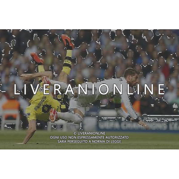 Real Madrid\'s Sergio Ramos and Borussia Dortmund\'s Lewandowsky during Champions League match on april 30th 2013. Photo: Cesar Cebolla / ALFAQUI AG ALDO LIVERANI S A S ONLY ITALY