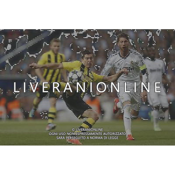 Real Madrid\'s Sergio Ramos and Borussia Dortmund\'s Lewandowsky during Champions League match on april 30th 2013. Photo: Cesar Cebolla / ALFAQUI AG ALDO LIVERANI S A S ONLY ITALY