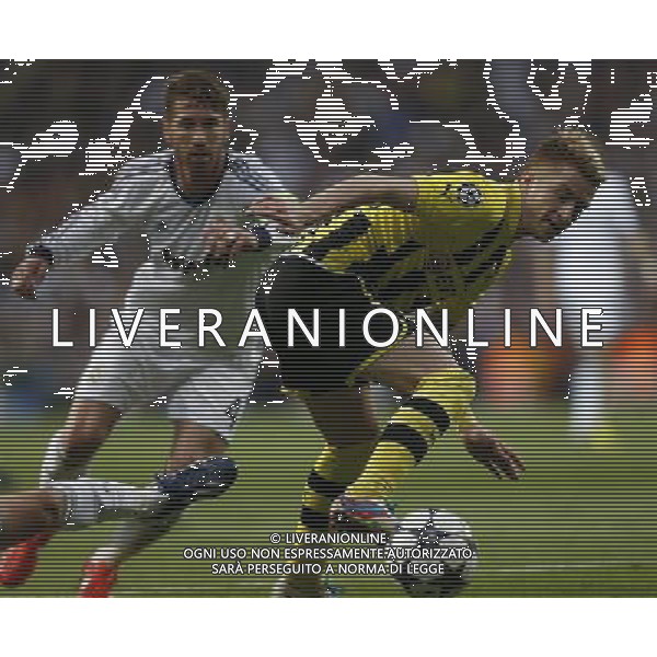 Real Madrid\'s Sergio Ramos and Borussia Dortmund\'s Reus during Champions League match on april 30th 2013. Photo: Cesar Cebolla / ALFAQUI AG ALDO LIVERANI S A S ONLY ITALY