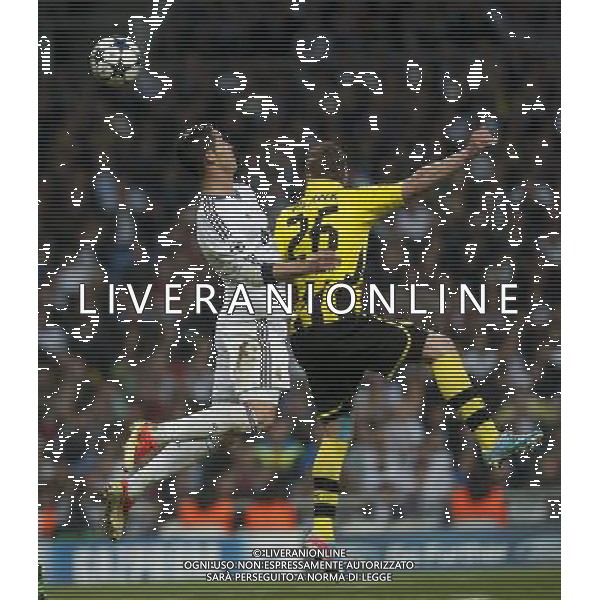 (130501) -- MADRID, May 1, 2013 () -- Real Madrid\'s Cristiano Ronaldo (L) vies with Borussian Dortmund\'s Lukasz Piszczek during the UEFA Champions League semi-final second leg football match in Madrid, capital of Spain, April 30, 2013. Borussia Dortmund qualified for the Champions League final, beating Real Madrid 4-3 on aggregate despite a 2-0 loss Tuesday. (/Xie Haining) ©PHOTOHSOT/AGENZIA ALDO LIVERANI SAS - ONLY ITALY - REAL MADRID- BORUSSIA DORTMUND SEMIFINALE DI RITORNO DI CHAMPIONS LEAGUE