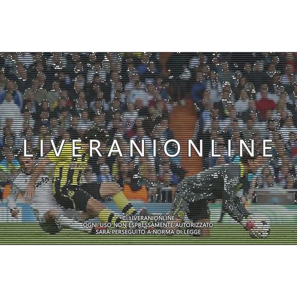 Madrid (30/04/2013).- Estadio Santiago Bernabeu. UEFA Champions League. Real Madrid - Borussia Dortmund. Roman Weidenfeller, Gonzalo Higuain, Mats Hummels. Photo: Alex Cid-Fuentes / ALFAQUI AG ALDO LIVERANI S A S ONLY ITALY