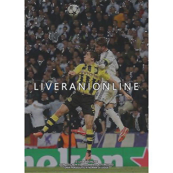 Madrid (30/04/2013).- Estadio Santiago Bernabeu. UEFA Champions League. Real Madrid - Borussia Dortmund. Robert Lewandowski, Sergio Ramos. Photo: Alex Cid-Fuentes / ALFAQUI AG ALDO LIVERANI S A S ONLY ITALY