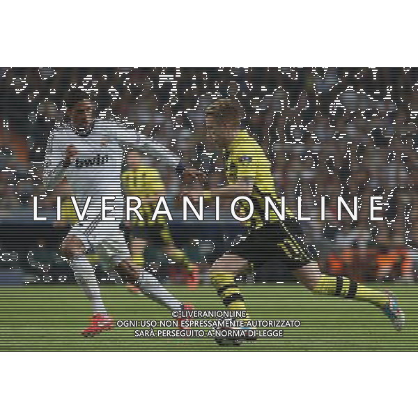 Madrid (30/04/2013).- Estadio Santiago Bernabeu. UEFA Champions League. Real Madrid - Borussia Dortmund. Marco Reus, Raphael Varane. Photo: Alex Cid-Fuentes / ALFAQUI AG ALDO LIVERANI S A S ONLY ITALY