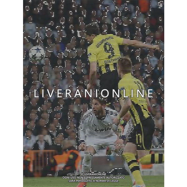 Madrid (30/04/2013).- Estadio Santiago Bernabeu. UEFA Champions League. Real Madrid - Borussia Dortmund. Sergio Ramos, Robert Lewandowski. Photo: Alex Cid-Fuentes / ALFAQUI AG ALDO LIVERANI S A S ONLY ITALY