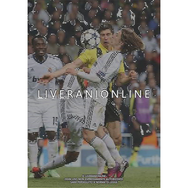 Madrid (30/04/2013).- Estadio Santiago Bernabeu. UEFA Champions League. Real Madrid - Borussia Dortmund. Luka Modric, Robert Lewandowski. Photo: Alex Cid-Fuentes / ALFAQUI AG ALDO LIVERANI S A S ONLY ITALY