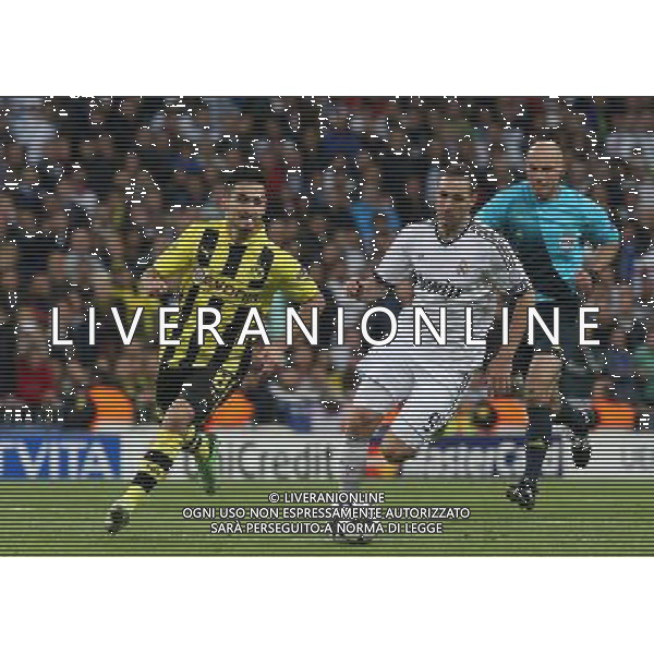 Madrid (30/04/2013).- Estadio Santiago Bernabeu. UEFA Champions League. Real Madrid - Borussia Dortmund. Ilkai Gundogan, Karim Benzema. Photo: Alex Cid-Fuentes / ALFAQUI AG ALDO LIVERANI S A S ONLY ITALY