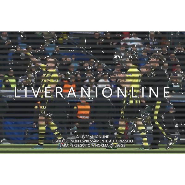 Madrid (30/04/2013).- Estadio Santiago Bernabeu. UEFA Champions League. Real Madrid - Borussia Dortmund. Kevin Grosskreutz, Neven Subotic. Photo: Alex Cid-Fuentes / ALFAQUI AG ALDO LIVERANI S A S ONLY ITALY