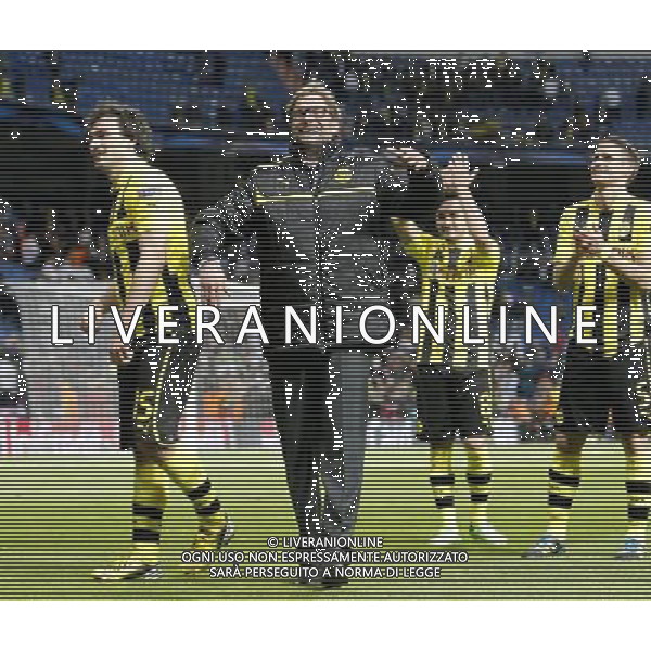 Madrid (30/04/2013).- Estadio Santiago Bernabeu. UEFA Champions League. Real Madrid - Borussia Dortmund. Mats Hummels, Jurgen Kloop, Sebastian Khel. Photo: Alex Cid-Fuentes / ALFAQUI AG ALDO LIVERANI S A S ONLY ITALY