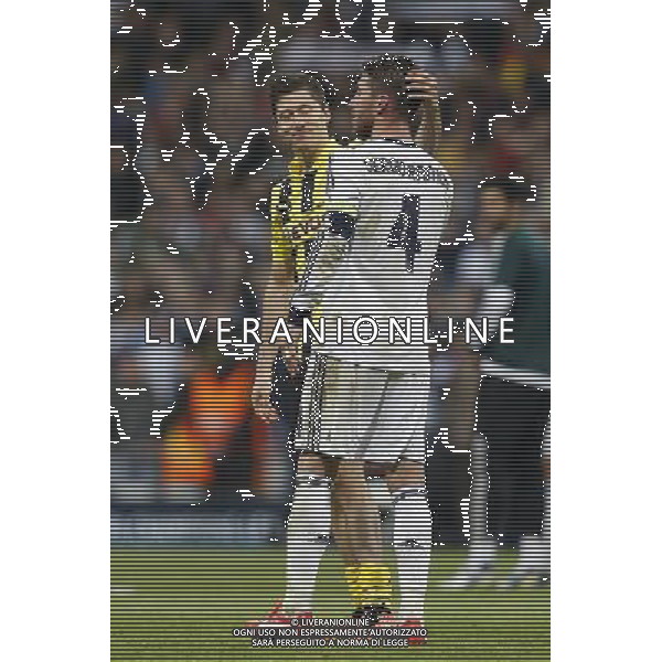 Real Madrid\'s Sergio Ramos and Borussia Dortmund\'s Lewandosky during Champions League match on april 30th 2013. Photo: Cesar Cebolla / ALFAQUI AG ALDO LIVERANI S A S ONLY ITALY