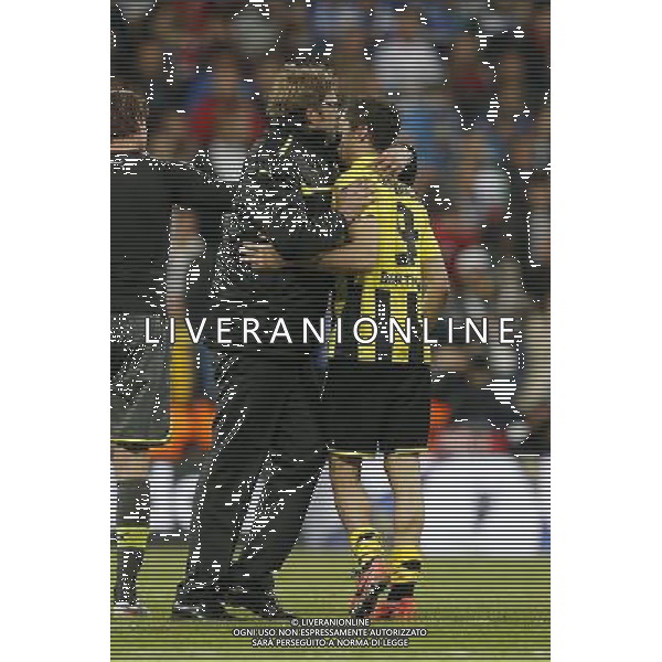Borussia Dortmund\'s Jurgen Klopp and Lewandowsky during Champions League match on april 30th 2013. Photo: Cesar Cebolla / ALFAQUI AG ALDO LIVERANI S A S ONLY ITALY