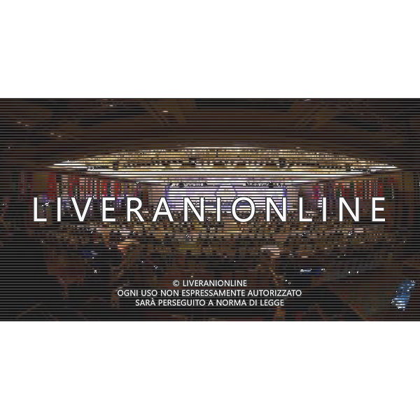 (130502) -- KUALA LUMPUR, May 2, 2013 () -- Photo taken on May 2, 2013 shows a view of Asian Football Confederation (AFC) Extraordinary Congress 2013 in Kuala Lumpur, Malaysia. Bahrain Football Association chief Sheikh Salman bin Ebrahim Al Khalifa achieved a convincing victory in the AFC presidential election on Thursday. (/Zhang Wenzong) ©photoshot/AGENZIA ALDO LIVERANI SAS - ITALY ONLY - Il neo-eletto presidente dell\'Asian Football Confederation (AFC) Sheikh Salman bin Ebrahim Al Khalifa in conferenza stampa dopo le elezioni presidenziali a Kuala Lumpur, in Malesia, il 2 maggio 2013.