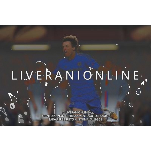 David Luiz celebrates Scoring 3rd goal Chelsea 2012/13 Chelsea V FC Basel 02/05/13 UEFA Europa League Semi Final Photo: Robin Parker Fotosports International ©photoshot/AGENZIA ALDO LIVERANI SAS - ITALY ONLY - Chelsea - Basilea semifinale di ritorno Europa League 02 maggio 2013