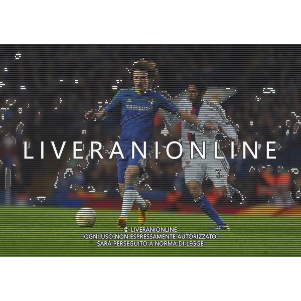 David Luiz Chelsea 2012/13 Mohamed Elneny FC Basel Chelsea V FC Basel 02/05/13 UEFA Europa League Semi Final Photo: Robin Parker Fotosports International ©photoshot/AGENZIA ALDO LIVERANI SAS - ITALY ONLY - Chelsea - Basilea semifinale di ritorno Europa League 02 maggio 2013