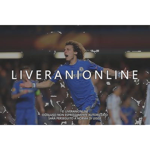 David Luiz celebrates Scoring 3rd goal Chelsea 2012/13 Chelsea V FC Basel 02/05/13 UEFA Europa League Semi Final Photo: Robin Parker Fotosports International ©photoshot/AGENZIA ALDO LIVERANI SAS - ITALY ONLY - Chelsea - Basilea semifinale di ritorno Europa League 02 maggio 2013