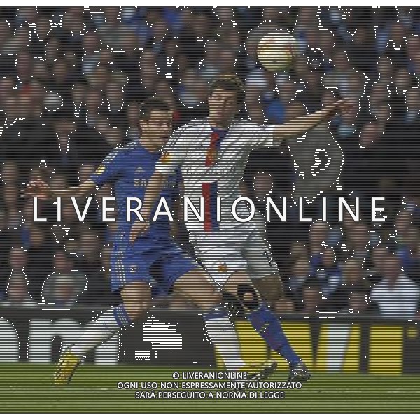 Stamford Bridge Chelsea v Basel 02/05/2013 Europa League Semi-Final 2nd leg Cesar Azpilicueta (Chelsea) Valentin Stocker (Basel) Photo: Roger Parker Fotosports International ©photoshot/AGENZIA ALDO LIVERANI SAS - ITALY ONLY - Chelsea - Basilea semifinale di ritorno Europa League 02 maggio 2013