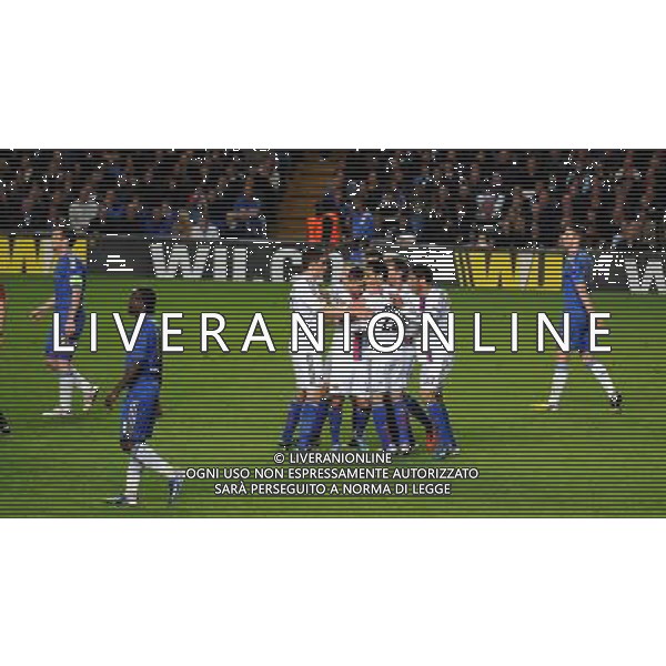 Stamford Bridge Chelsea v Basel 02/05/2013 Europa League Semi-Final 2nd leg Mohamed Salah and Basel celebrate after scoring first goal Photo: Roger Parker Fotosports International ©photoshot/AGENZIA ALDO LIVERANI SAS - ITALY ONLY - Chelsea - Basilea semifinale di ritorno Europa League 02 maggio 2013