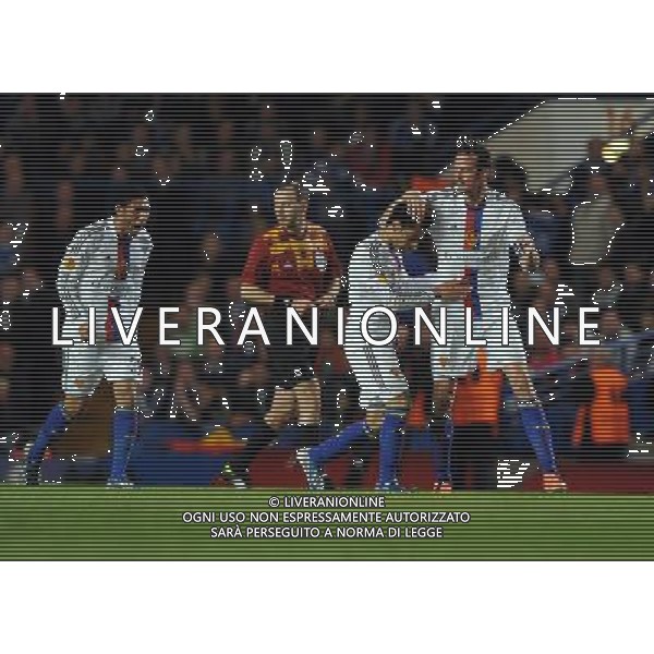 Mohamed Salah Celebrates Scoring 1st goal by kissing the ground FC Basel 2012/13 Chelsea V FC Basel (3-1) 02/05/13 UEFA Europa League Semi Final Photo: Robin Parker Fotosports International ©photoshot/AGENZIA ALDO LIVERANI SAS - ITALY ONLY - Chelsea - Basilea semifinale di ritorno Europa League 02 maggio 2013