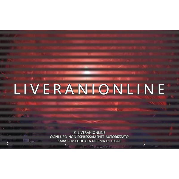 Stamford Bridge Chelsea v Basel (3-1, 5-2 Agg) 02/05/2013 Europa League Semi-Final 2nd leg Basel\'s loyal fans support their team to the bitter end Photo: Roger Parker Fotosports International ©photoshot/AGENZIA ALDO LIVERANI SAS - ITALY ONLY - Chelsea - Basilea semifinale di ritorno Europa League 02 maggio 2013