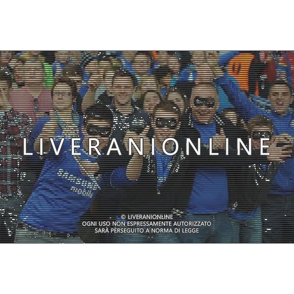 Chelsea Fans with Torres Masks 2012/13 Chelsea V FC Basel (3-1) 02/05/13 UEFA Europa League Semi Final Photo: Robin Parker Fotosports International ©photoshot/AGENZIA ALDO LIVERANI SAS - ITALY ONLY - Chelsea - Basilea semifinale di ritorno Europa League 02 maggio 2013