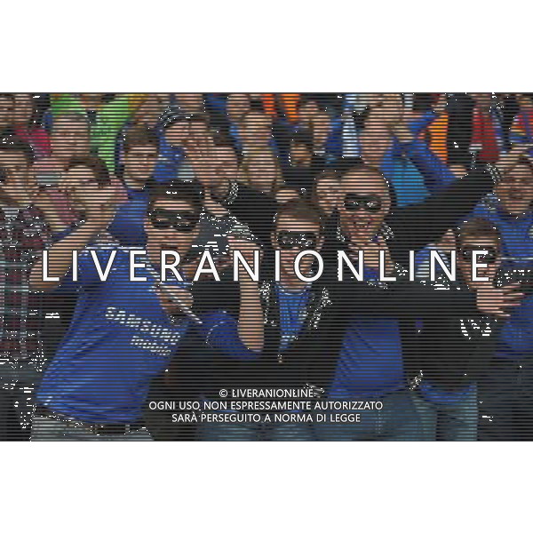 Chelsea Fans with Torres Masks 2012/13 Chelsea V FC Basel (3-1) 02/05/13 UEFA Europa League Semi Final Photo: Robin Parker Fotosports International ©photoshot/AGENZIA ALDO LIVERANI SAS - ITALY ONLY - Chelsea - Basilea semifinale di ritorno Europa League 02 maggio 2013