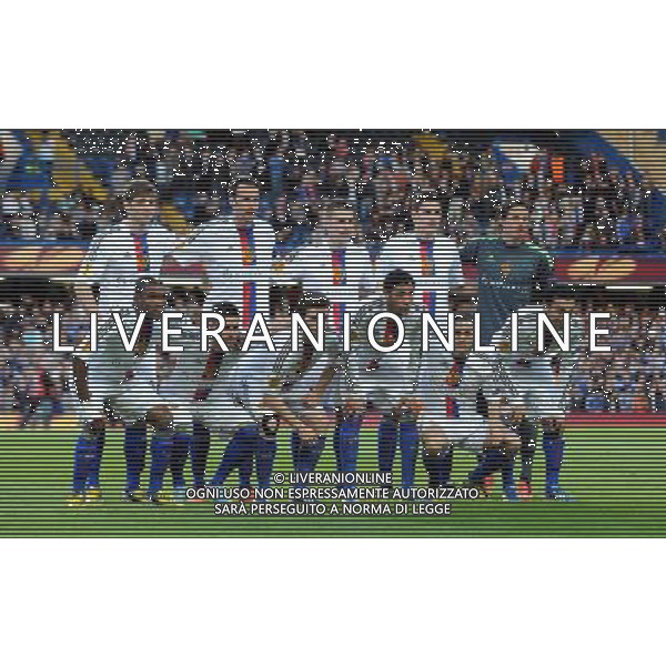 Stamford Bridge Chelsea v Basel (3-1, 5-2 Agg) 02/05/2013 Europa League Semi-Final 2nd leg Basel team group Photo: Roger Parker Fotosports International AG ALDO LIVERANI S A S ONLY ITALY