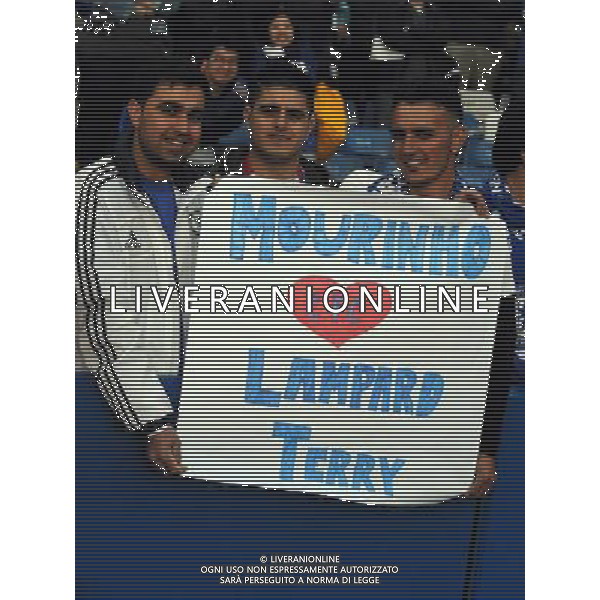 Stamford Bridge Chelsea v Basel (3-1, 5-2 agg) 02/05/2013 Europa League Semi-Final 2nd leg Chelsea fans make their feelings known Photo: Roger Parker Fotosports International AG ALDO LIVERANI S A S ONLY ITALY