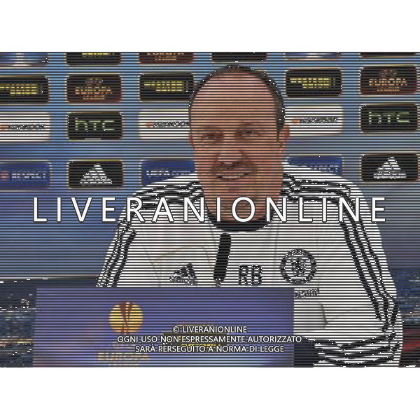 Rafael Benitez at a media day ahead of the UEFA Europa League Final for Chelsea FC v Benfica at the Chelsea FC training ground in Cobham, Surrey 9th May 2013 ©Photoshot/AGENZIA ALDO LIVERANI SAS-ITALY ONLY - EDITORIAL USE ONLY