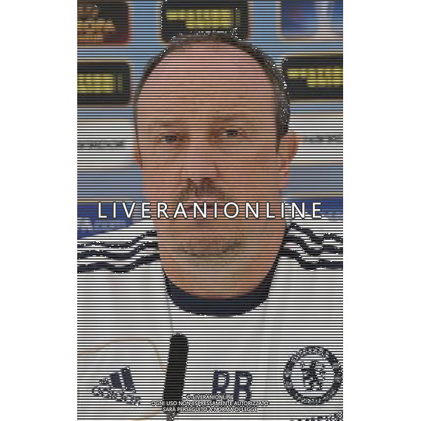 Rafael Benitez at a media day ahead of the UEFA Europa League Final for Chelsea FC v Benfica at the Chelsea FC training ground in Cobham, Surrey 9th May 2013 ©Photoshot/AGENZIA ALDO LIVERANI SAS-ITALY ONLY - EDITORIAL USE ONLY