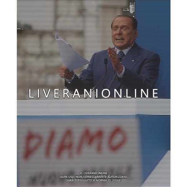 Silvio Berlusconi a Brescia (Bs) 11 maggio 2013.Ph Fotolive Fabrizio Cattina ag aldo liverani s a s