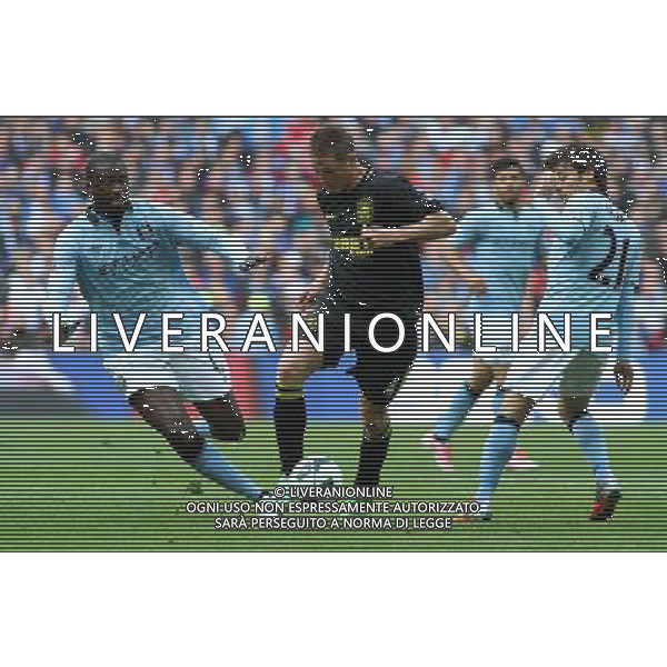 YAYA TOURE, JAMES MCCARTHY, DAVID SILVA MANCHESTER CITY V WIGAN ATHLETIC MANCHESTER CITY V WIGAN ATHLETIC. THE FA CUP FINAL 2013 WEMBLEY STADIUM, LONDON, ENGLAND, UK 11 May 2013 GAR68250 WARNING! This Photograph May Only Be Used For Newspaper And/Or Magazine Editorial Purposes. May Not Be Used For Publications Involving 1 player, 1 Club Or 1 Competition Without Written Authorisation From Football DataCo Ltd. For Any Queries, Please Contact Football DataCo Ltd on +44 (0) 207 864 9121 AG ALDO LIVERANI S A S ONLY ITALY