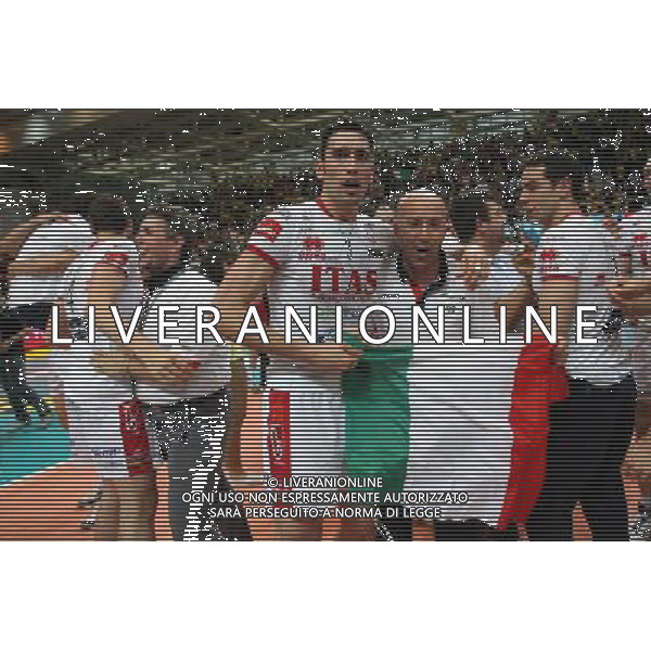 ITAS TRENTO-COPRA PIACENZA GARA 5 FINALE SCUDETTO -12/05/2013 NELLA FOTO FESTA ITAS TRENTO FOTO PAOLA GARBUIO AG ALDO LIVERANI S A S