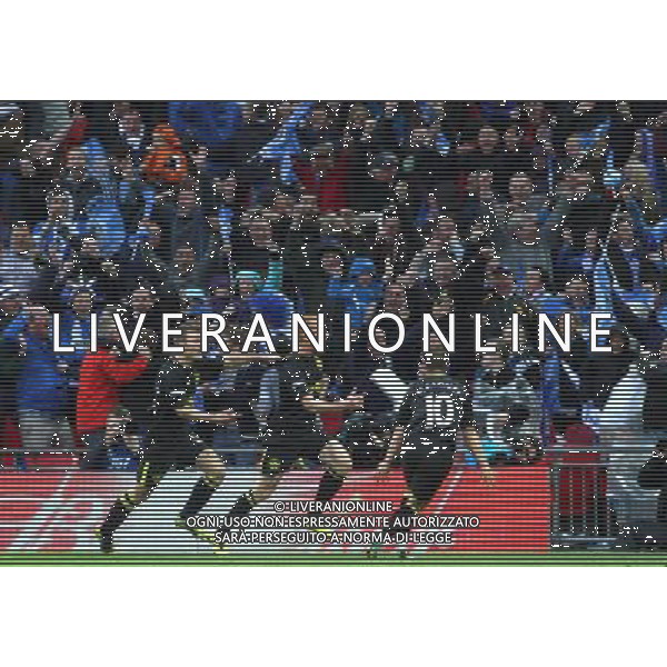 BEN WATSON CELEBRATES GOAL WITH CALLUM MCMANAMAN \' SHAUN MALONEY MANCHESTER CITY V WIGAN ATHLETIC MANCHESTER CITY V WIGAN ATHLETIC. THE FA CUP FINAL 2013 WEMBLEY STADIUM, LONDON, ENGLAND, UK 11 May 2013 GAR68316 WARNING! This Photograph May Only Be Used For Newspaper And/Or Magazine Editorial Purposes. May Not Be Used For Publications Involving 1 player, 1 Club Or 1 Competition Without Written Authorisation From Football DataCo Ltd. For Any Queries, Please Contact Football DataCo Ltd on +44 (0) 207 864 9121 ©photoshot/AGENZIA ALDO LIVERANI SAS - ITALY ONLY - EDITORIAL USE ONLY