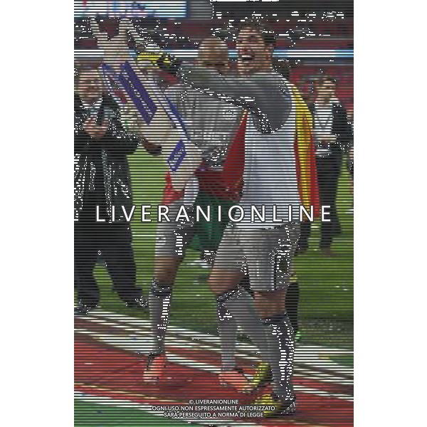 ALI AL-HABSI CELEBRTAES WITH JOEL ROBLES MANCHESTER CITY V WIGAN ATHLETIC MANCHESTER CITY V WIGAN ATHLETIC. THE FA CUP FINAL 2013 WEMBLEY STADIUM, LONDON, ENGLAND, UK 11 May 2013 GAR68301 WARNING! This Photograph May Only Be Used For Newspaper And/Or Magazine Editorial Purposes. May Not Be Used For Publications Involving 1 player, 1 Club Or 1 Competition Without Written Authorisation From Football DataCo Ltd. For Any Queries, Please Contact Football DataCo Ltd on +44 (0) 207 864 9121 ©photoshot/AGENZIA ALDO LIVERANI SAS - ITALY ONLY - EDITORIAL USE ONLY