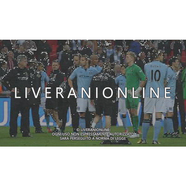 BRIAN KIDD, JACK RODWELL, VINCENT KOMPANY, JOE HART, EDIN DZEKO AFTER LOSSS TO WIGAN MANCHESTER CITY V WIGAN ATHLETIC MANCHESTER CITY V WIGAN ATHLETIC. THE FA CUP FINAL 2013 WEMBLEY STADIUM, LONDON, ENGLAND, UK 11 May 2013 GAR68281 WARNING! This Photograph May Only Be Used For Newspaper And/Or Magazine Editorial Purposes. May Not Be Used For Publications Involving 1 player, 1 Club Or 1 Competition Without Written Authorisation From Football DataCo Ltd. For Any Queries, Please Contact Football DataCo Ltd on +44 (0) 207 864 9121 ©photoshot/AGENZIA ALDO LIVERANI SAS - ITALY ONLY - EDITORIAL USE ONLY