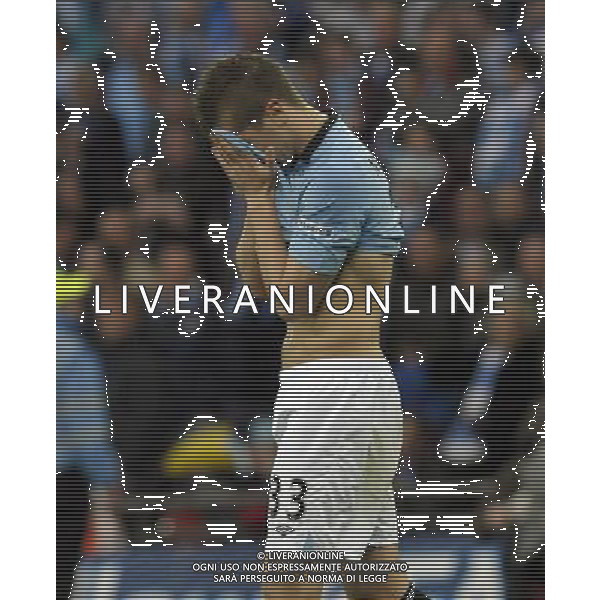 Wembley Stadium Manchester City v Wigan (0-1) FA Cup Final 11/05/2013 Disappointment for Matija Nastasic (Manchester City) as Wigan win the FA Cup Photo: Roger Parker Fotosports International ©PHOTOSHOT/AGENZIA ALDO LIVERANI SAS - ITALY ONLY - EDITORIAL USE ONLY