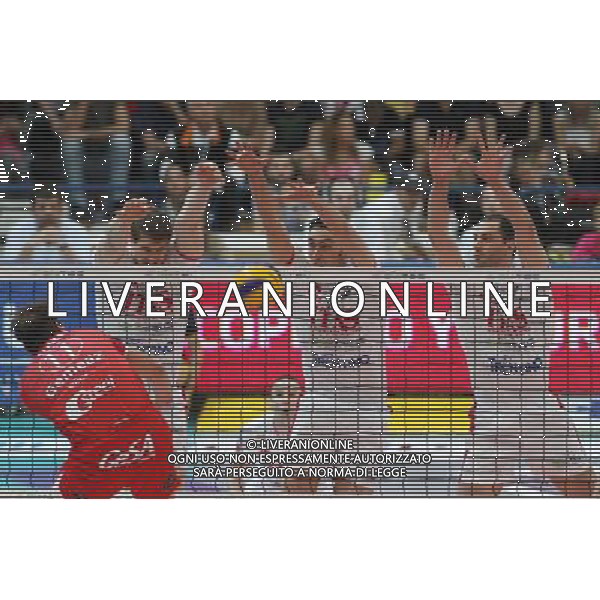 TRENTO 12/05/2013 68Â° CAMPIONATO ITALIANO DI PALLAVOLO MASCHILE SERIE A 1 FINALE-GARA 5 ITAS-PIACENZA NELLA FOTO:BIRARELLI EMANUELE, STOKR JAN E KAZIYSKI MATEY FOTO PAOLA GARBUIO/AG.ALDO LIVERANI