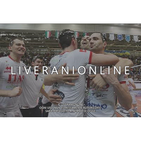 TRENTO 12/05/2013 68Â° CAMPIONATO ITALIANO DI PALLAVOLO MASCHILE SERIE A 1 FINALE-GARA 5 ITAS-PIACENZA NELLA FOTO:FESTEGGIAMENTI FOTO PAOLA GARBUIO/AG.ALDO LIVERANI